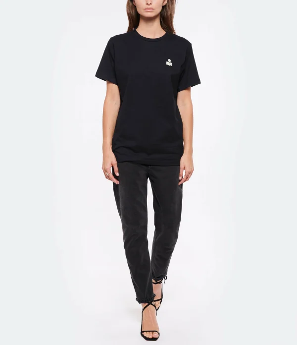 ISABEL MARANT ÉTOILE Tee-shirt Zewel Coton Organique Noir Écru 5