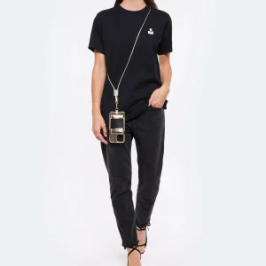 ISABEL MARANT ÉTOILE Tee-shirt Zewel Coton Organique Noir Écru 15