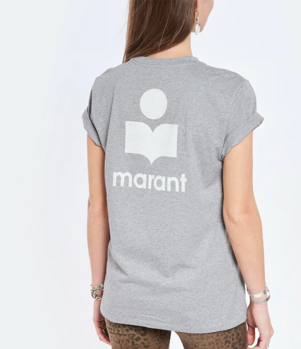 ISABEL MARANT ÉTOILE Tee-shirt Zewel Coton Organique Gris Écru 5