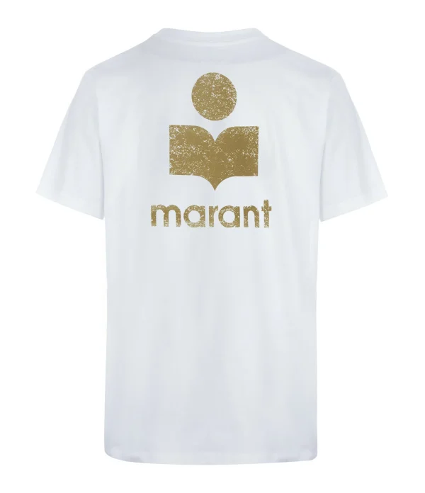 ISABEL MARANT ÉTOILE Tee-shirt Zewel Coton Organique Blanc Kaki 3