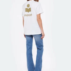 ISABEL MARANT ÉTOILE Tee-shirt Zewel Coton Organique Blanc Kaki 13