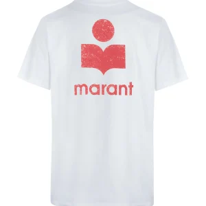 ISABEL MARANT ÉTOILE Tee-shirt Zewel Coton Organique Blanc Framboise 9