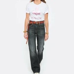 ISABEL MARANT ÉTOILE Tee-shirt Koldi Lin Blanc Rose 18