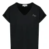 MAISON LABICHE Tee-shirt Col V Legend Coton Biologique Noir 19