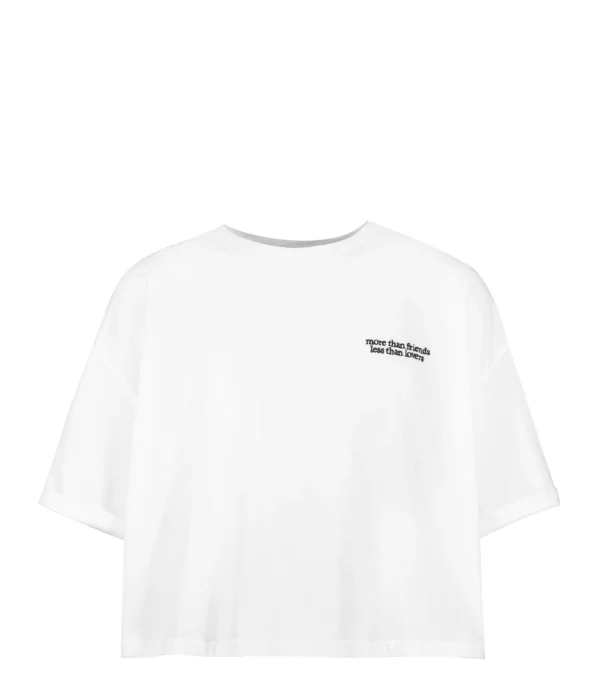 MAISON LABICHE Tee-shirt More Than Friends Coton Biologique Blanc 1