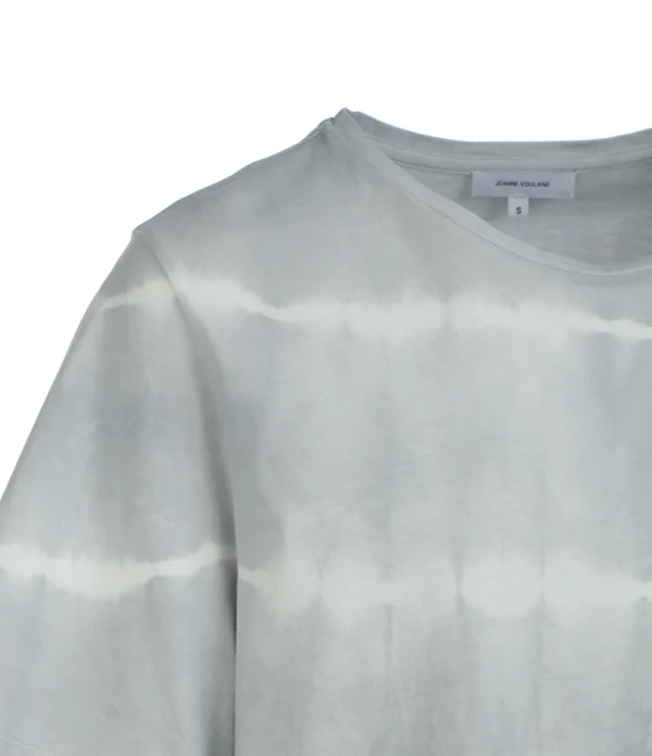 JEANNE VOULAND Tee-shirt Haz Coton Tie And Dye Gris 3