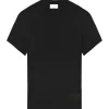 AMI PARIS Tee-shirt Unisexe Ami De Cœur Satin Coton Biologique Noir 23