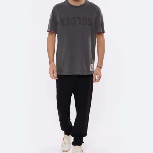 GOLDEN GOOSE Tee-shirt Homme Golden Patch Coton Anthracite 13