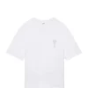 AMI PARIS Tee-shirt Unisexe Ami De Cœur Coton Biologique Blanc 17