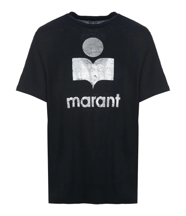 ISABEL MARANT ÉTOILE Tee-shirt Zewel Lin Noir Argenté 1