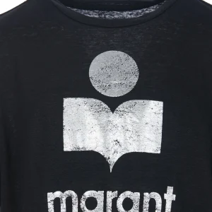 ISABEL MARANT ÉTOILE Tee-shirt Zewel Lin Noir Argenté 10