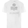 ISABEL MARANT ÉTOILE Tee-shirt Zewel Lin Blanc Argenté 19