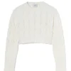 HALFBOY Pull Crew Cable Laine Crème 19