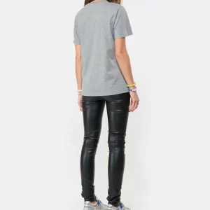 GOLDEN GOOSE Tee-shirt Étoile Coton Gris Doré 15