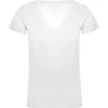 MAJESTIC FILATURES Tee-shirt Lisa Col V Lin Blanc 17