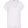 JEANNE VOULAND Tee-shirt Bacha Col V Lyocell Blanc 17