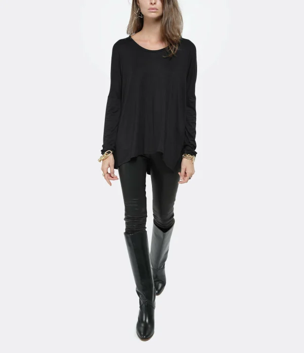 MARGAUX LONNBERG Tee-shirt Ines Noir 4