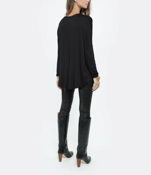 MARGAUX LONNBERG Tee-shirt Ines Noir 5