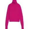 AMI PARIS Pull Col Roulé Laine Fuchsia 19