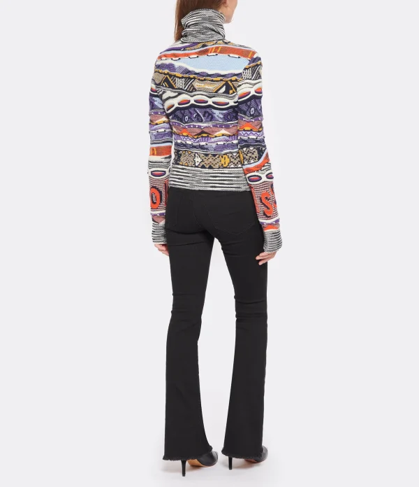 MISSONI Pull Col Montant Laine Multicolore 6