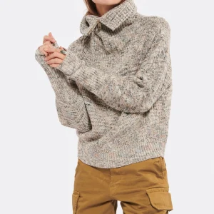 MES DEMOISELLES Pull Jerry Laine Col Montant Gris 14