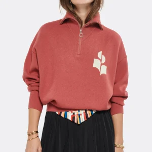 ISABEL MARANT ÉTOILE Pull Azra Coton Henné Brûlé 11