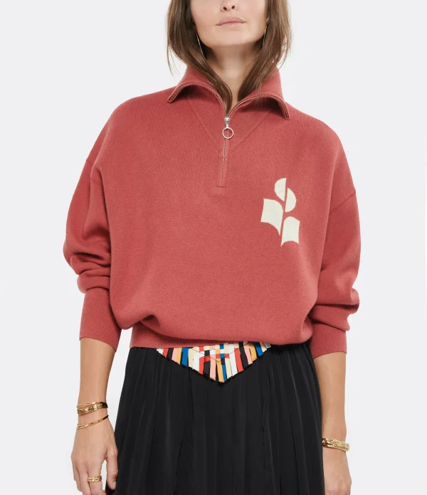 ISABEL MARANT ÉTOILE Pull Azra Coton Henné Brûlé 4