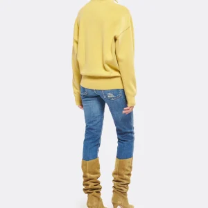 ISABEL MARANT ÉTOILE Pull Azra Coton Jaune Pâle 16