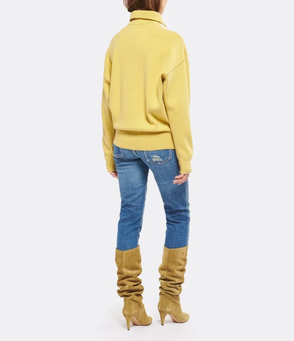 ISABEL MARANT ÉTOILE Pull Azra Coton Jaune Pâle 6